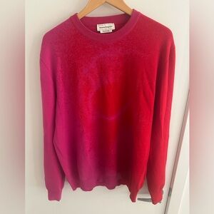 Pre-owned Men’s Red/Pink Alexander McQueen Skull “Pixel” Sweater